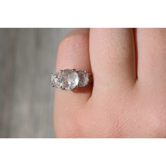 Engagement rings, raw diamond ring, raw stone ring, alternative engageme… - Picture 3 of 4